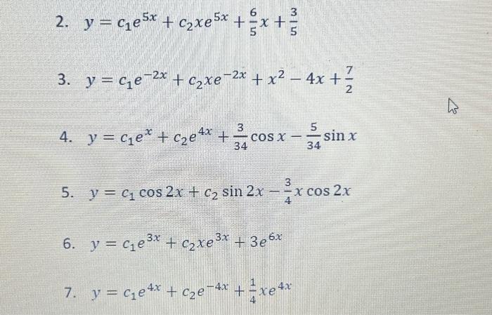 Solved Solve the non homogeneous differential equations by | Chegg.com