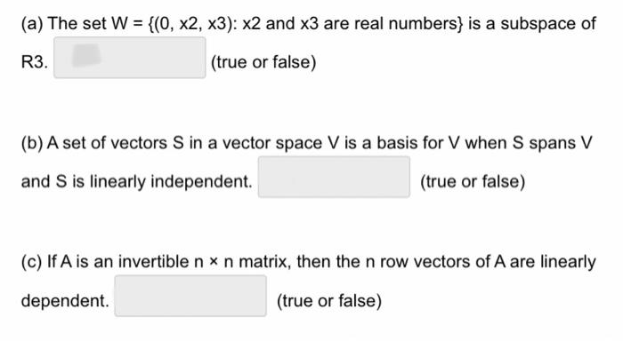 Solved (a) The set W={(0,x2,x3):x2 and x3 are real numbers } | Chegg.com