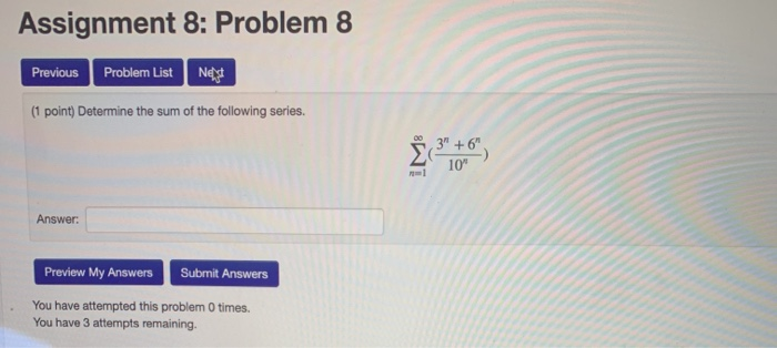 Solved Assignment 8: Problem 2 Previous Problem List Next (1 | Chegg.com