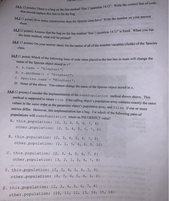 Solved Question 14 (all parts) refers to the code below | Chegg.com