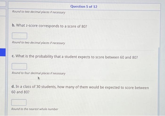 Solved The scores on a recent Statistics for Health Science | Chegg.com