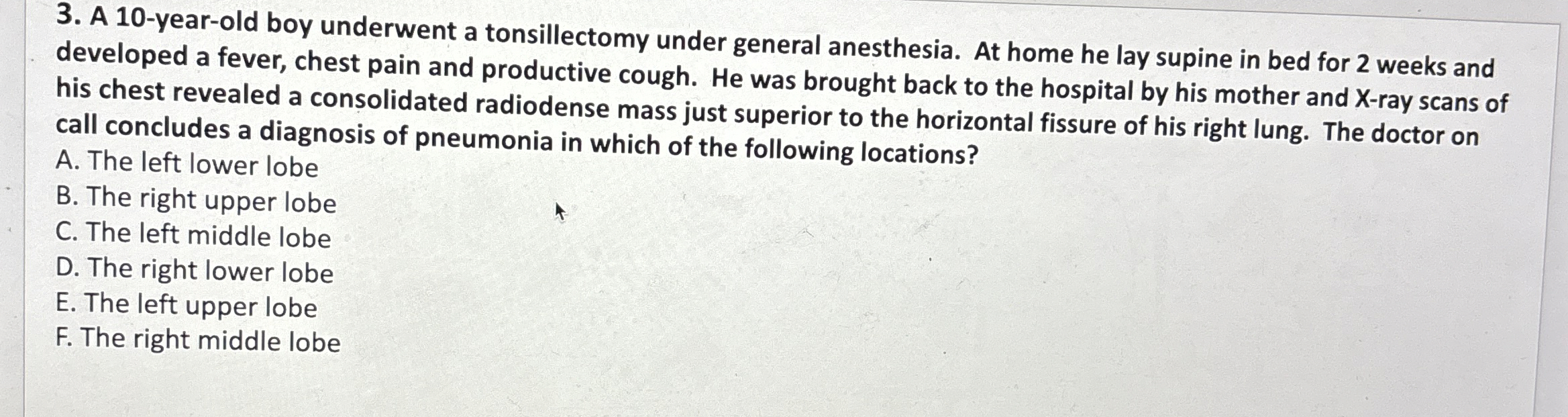 Solved A 10yearold boy underwent a tonsillectomy under