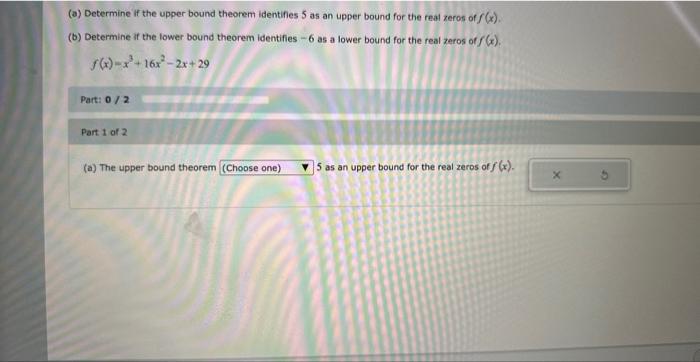 Solved (a) Determine If The Upper Bound Theorem Identifies 5 | Chegg.com