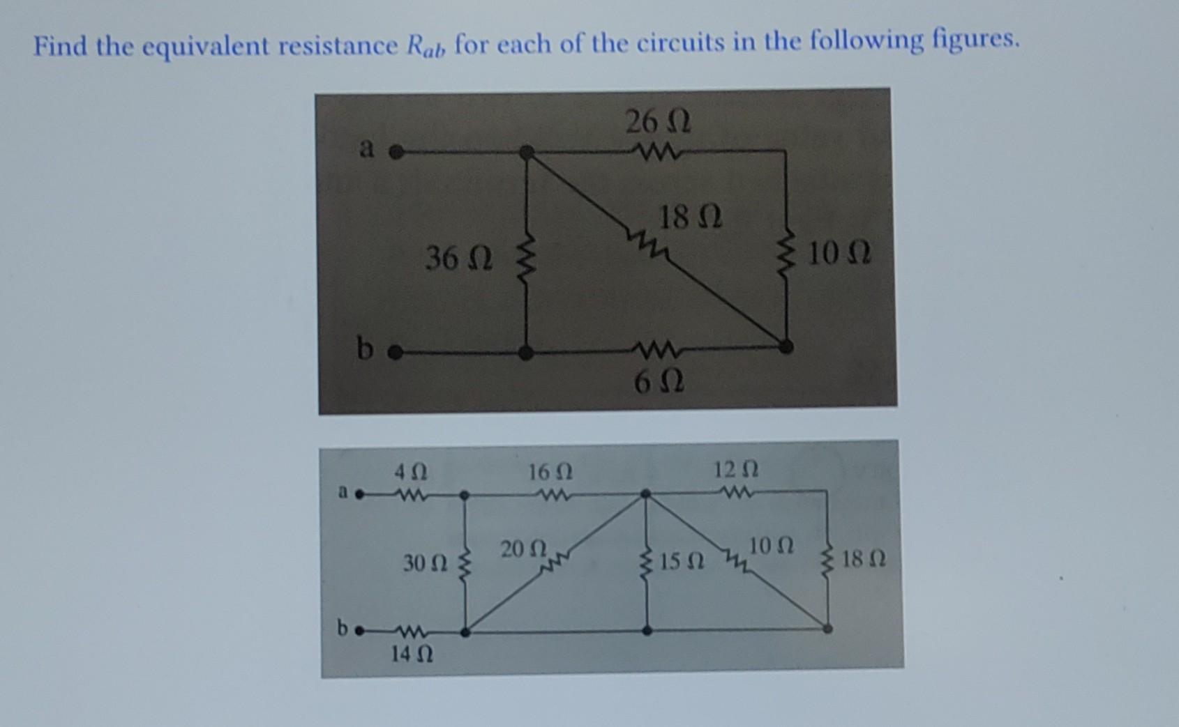 Your Resistance Goals Include Which Of The Following Solved Find the equivalent resistance Rab for each of the | Chegg.com