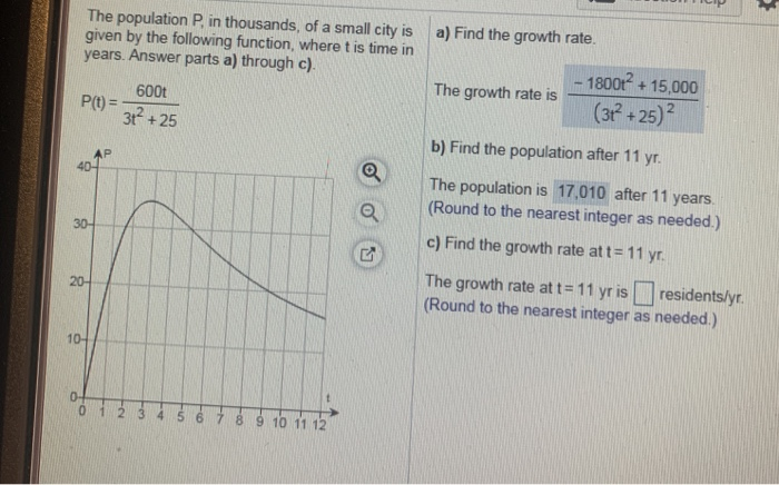 solved-the-population-p-in-thousands-of-a-small-city-is-chegg