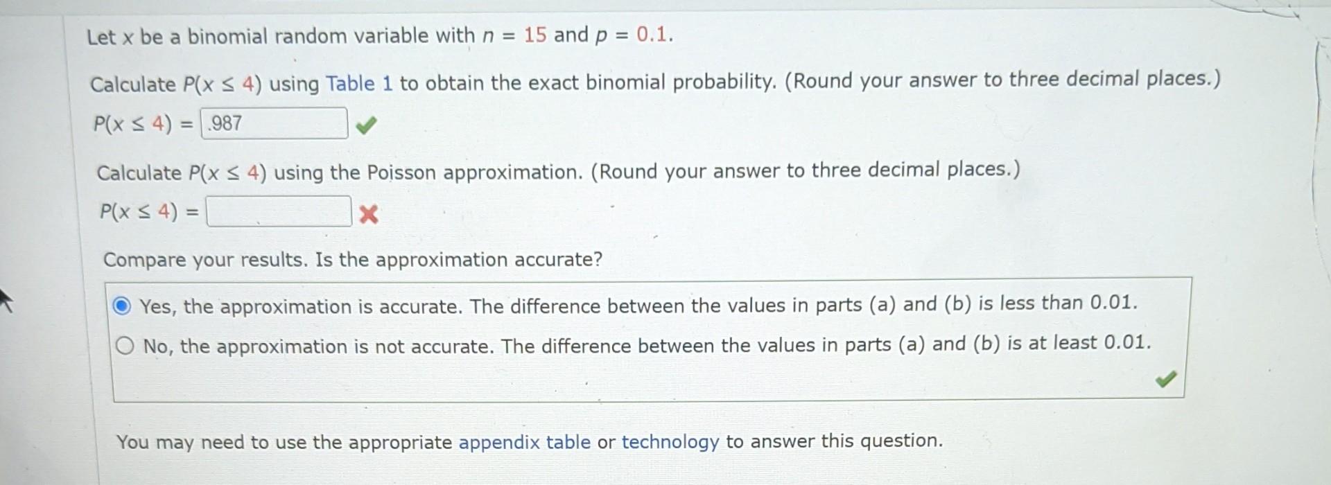 Solved Let x be a binomial random variable with n=15 and | Chegg.com