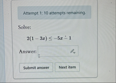 Solved Attempt 1: 10 ﻿attempts | Chegg.com