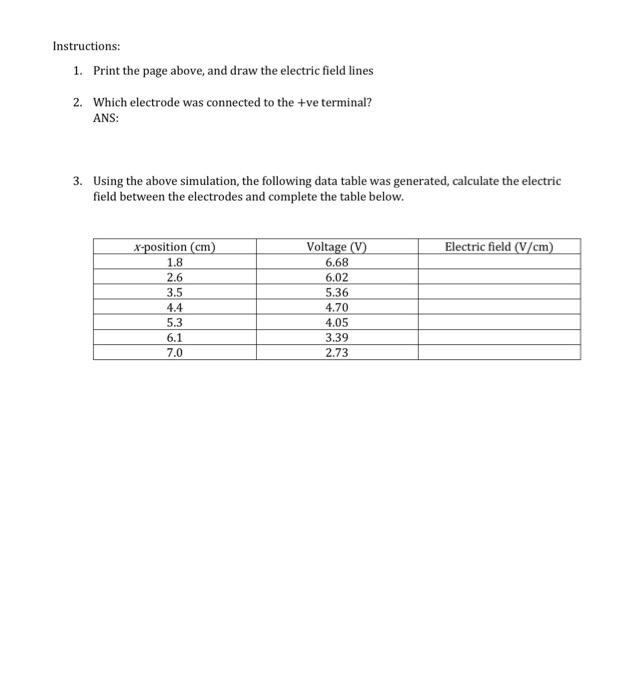 Solved PHY126 Lab 1 Electric field mapping Document created