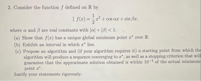 Solved 2. Consider the function f defined on R by If | Chegg.com