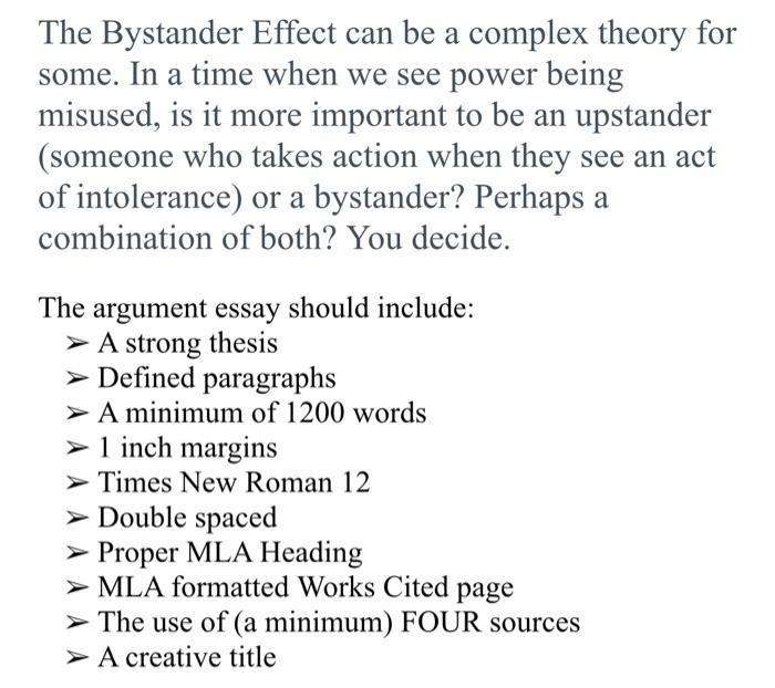 bystander effect essay
