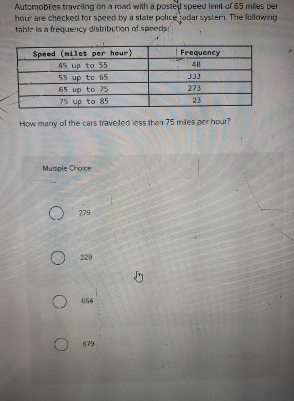 Solved Automobiles traveling on a road with a posted speed