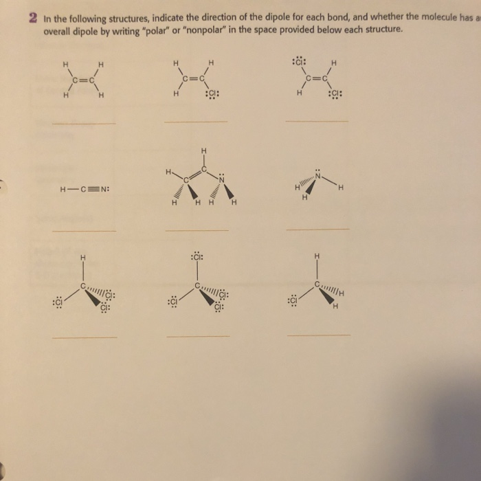 Solved 2 In the following structures, indicate the direction | Chegg.com