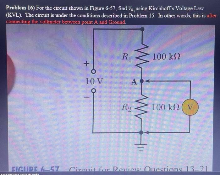 Solved Problem 14) For the circuit shown in Figure 6-57 find | Chegg.com