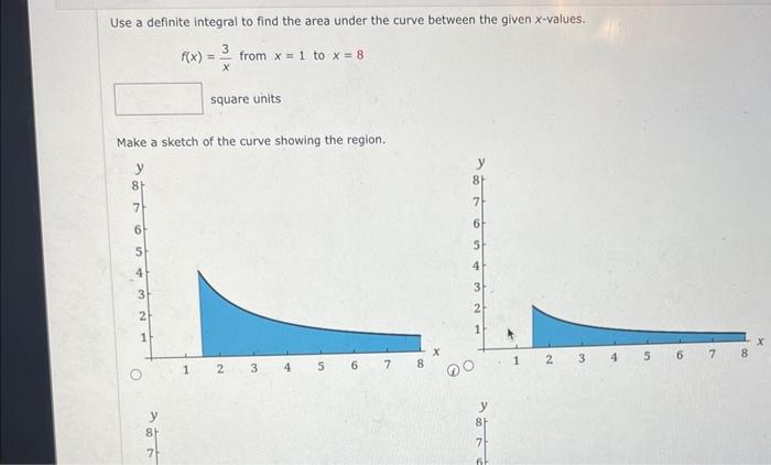 What is the proof that an area under a curve is the definite