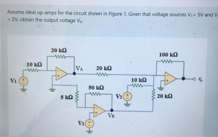 Solved Assume ideal op-amps for the circuit shown in Figure | Chegg.com