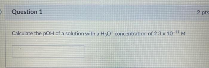 Solved Calculate The POH Of A Solution With A | Chegg.com