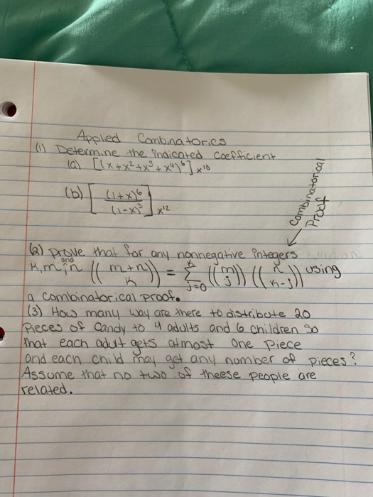 Solved Applied Combinatorics 1 (1) Determine the indicated | Chegg.com