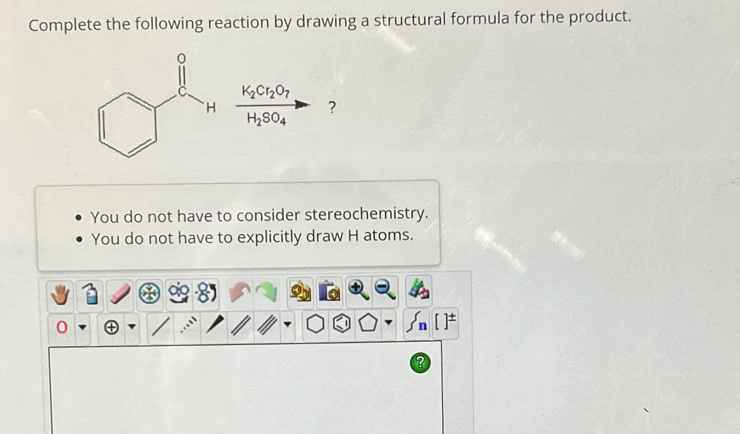 Solved Complete the following reaction by drawing a | Chegg.com