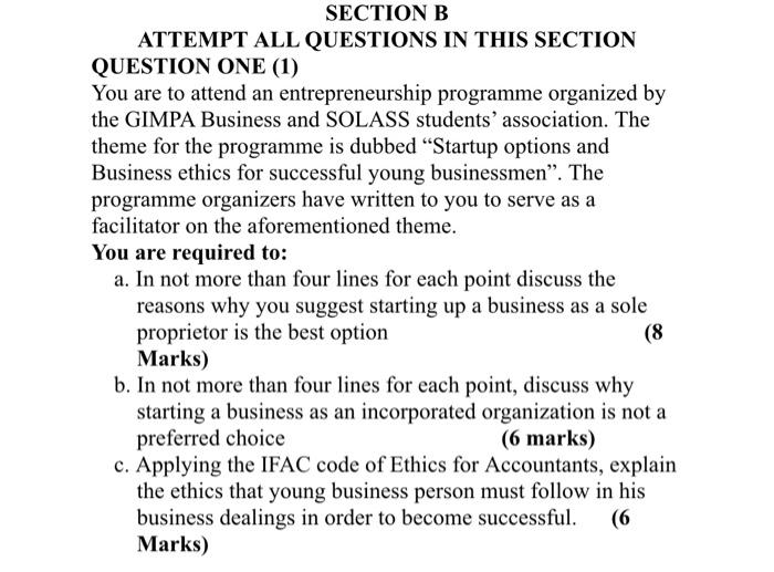 Solved Section B Attempt All Questions In This Section 1183