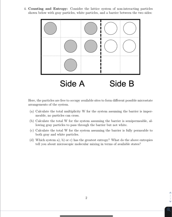 Solved 1. Ideal gas Entropy: Entropy of Ideal Gas | Chegg.com