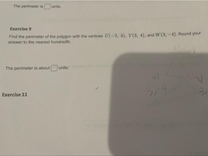 find the perimeter in units of the polygon with the given vertices