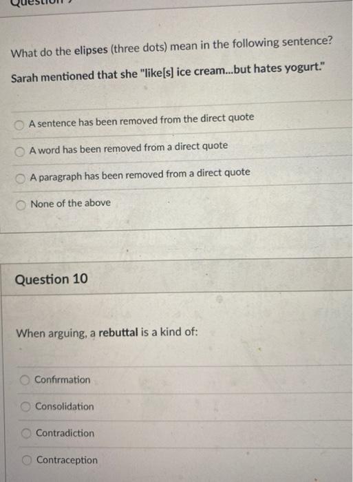 Solved What do the elipses (three dots) mean in the