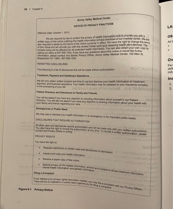 Solved Chapter 9 AVON Legal Aspects of Health Information