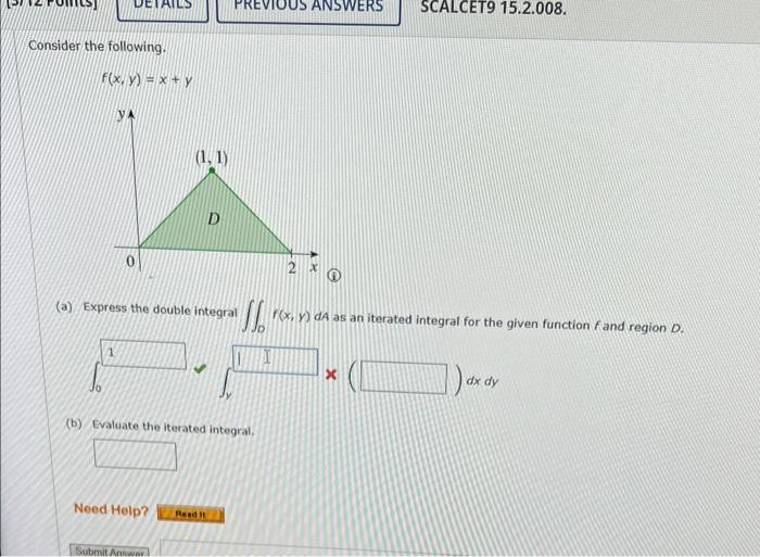 Solved Consider The Following F X Y X Y A Express The