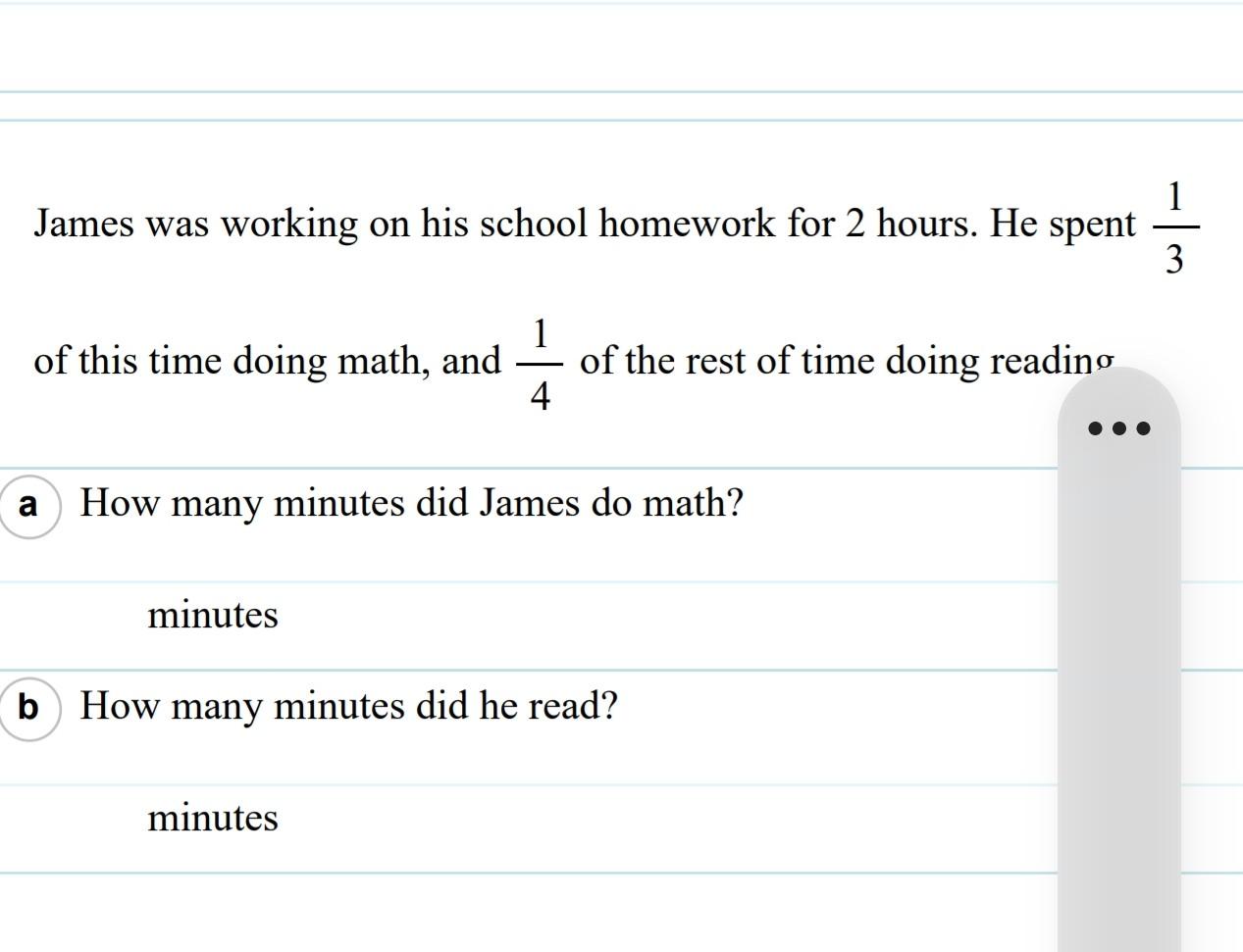 james forgot homework