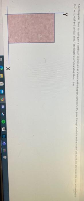 Solved A rectangular plane is resting on a cartesian | Chegg.com