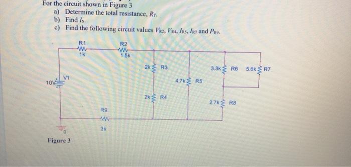Solved For the circuit shown in Figure 3 a) Determine the | Chegg.com