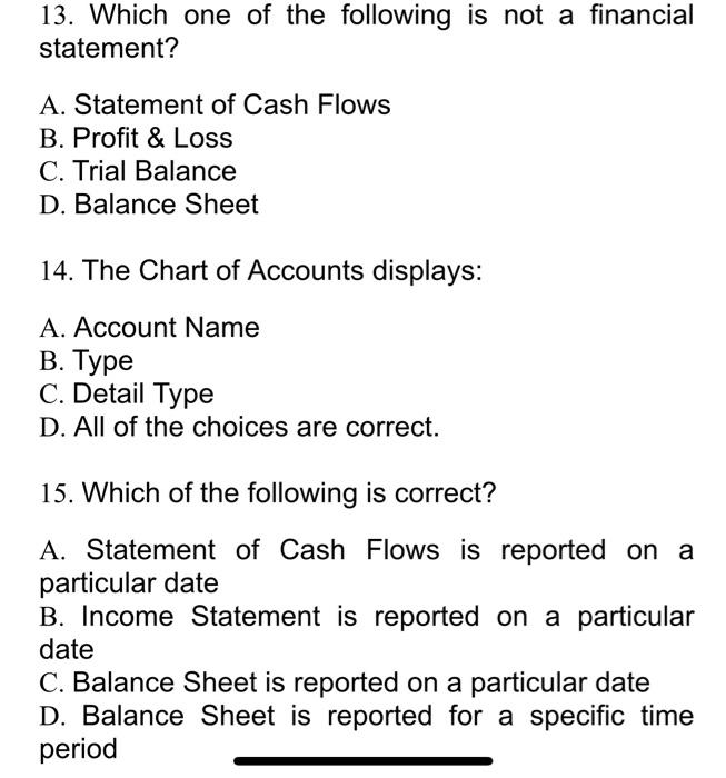 Solved 1. In QuickBooks Online, information about | Chegg.com