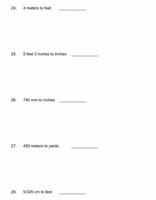 5 foot hotsell 4 in meters