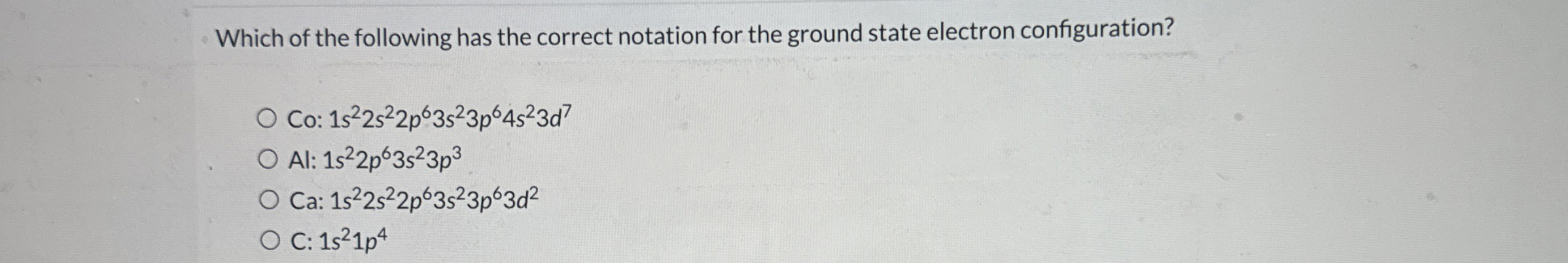 Solved Which of the following has the correct notation for | Chegg.com