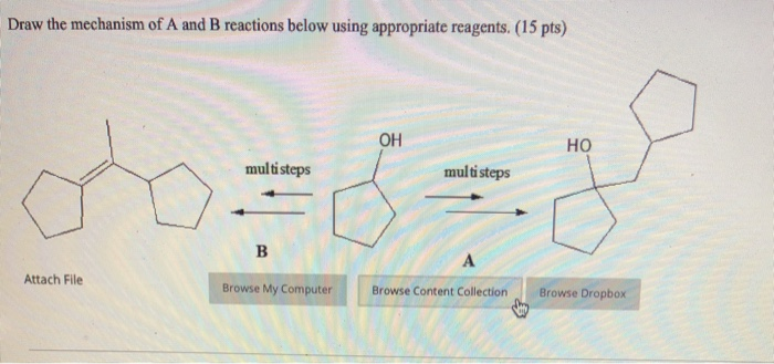 Solved Draw the mechanism of A and B reactions below using | Chegg.com