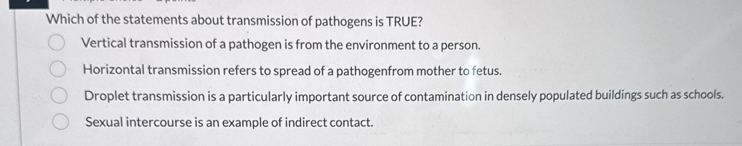 High Quality SOLUTION Which of the statements about transmission of