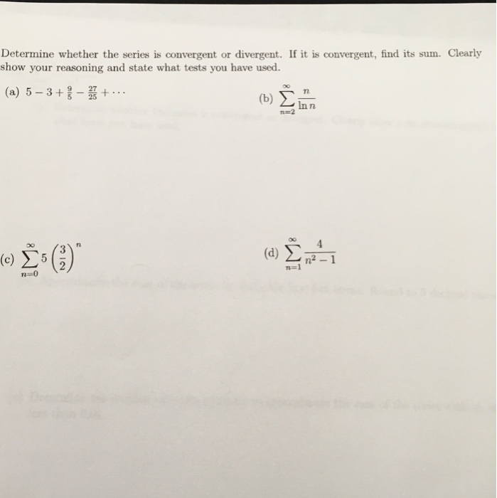 Solved Determine Whether The Series Is Convergent Or | Chegg.com