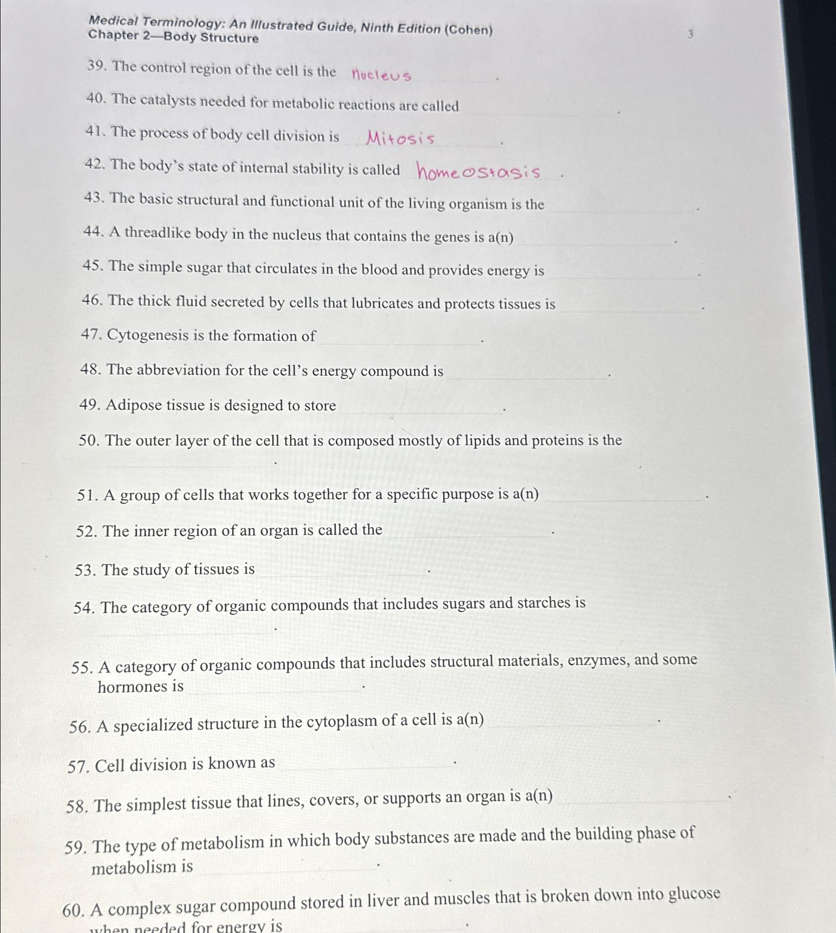 Solved Medical Terminology An Illustrated Guide, Ninth