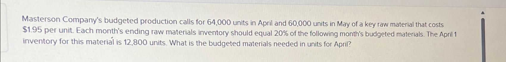 solved-masterson-company-s-budgeted-production-calls-for-chegg