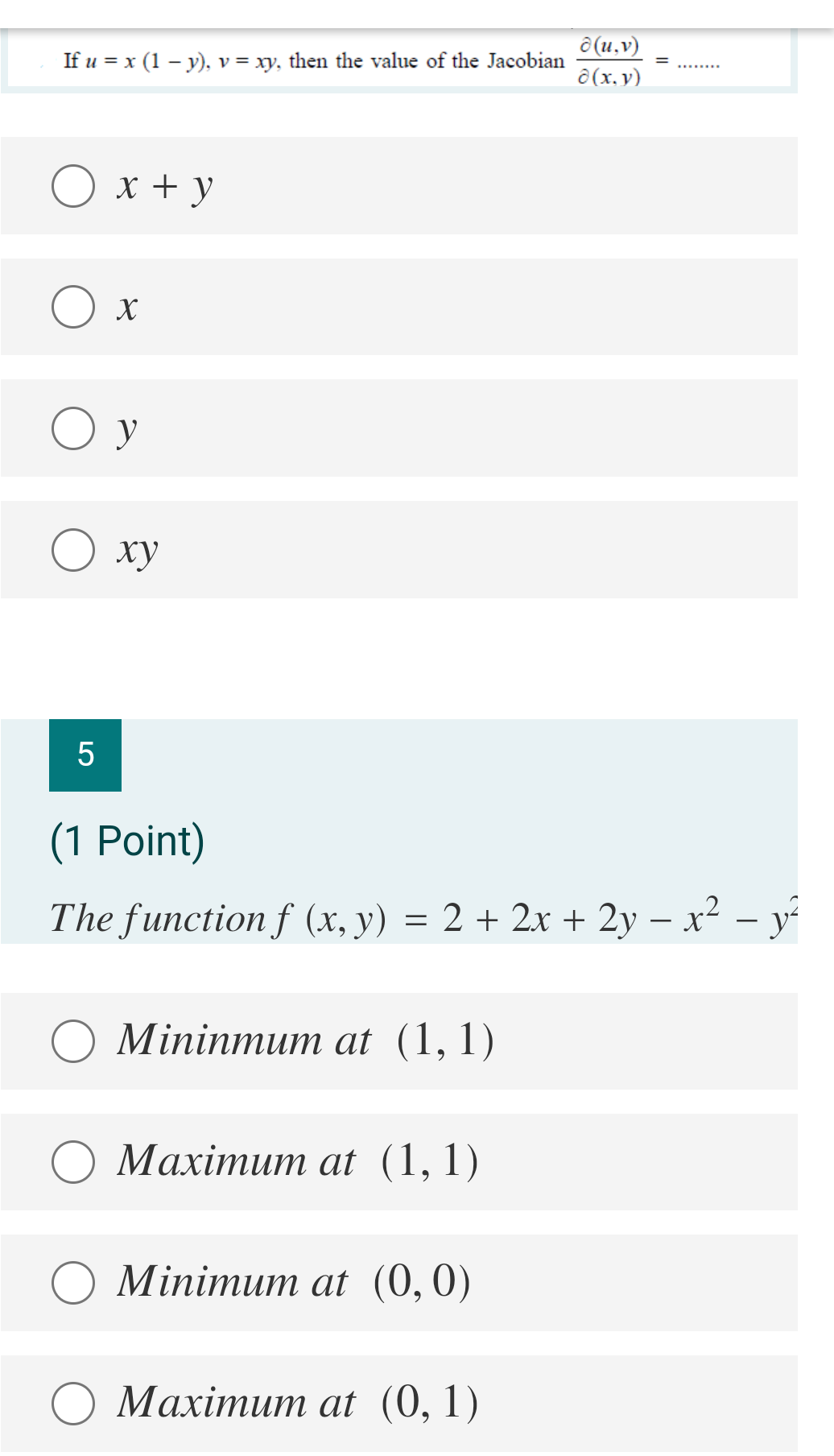 If U X 1 Y V Xy Then The Value Of The Chegg Com