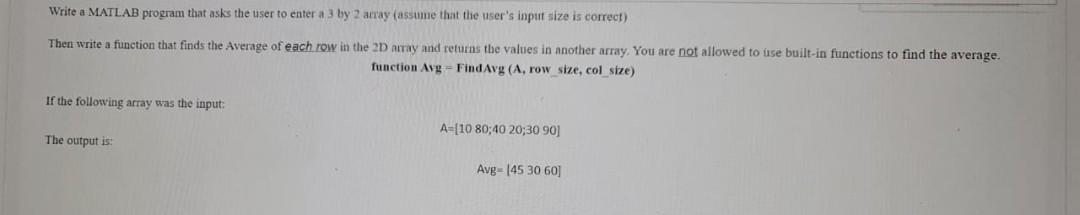 Solved Write a MATLAB program that asks the user to enter a | Chegg.com
