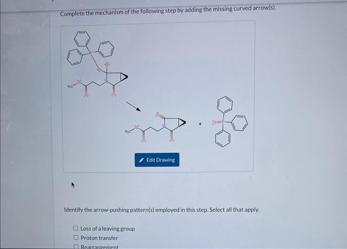 Solved Complete the mechanism of the following step by | Chegg.com