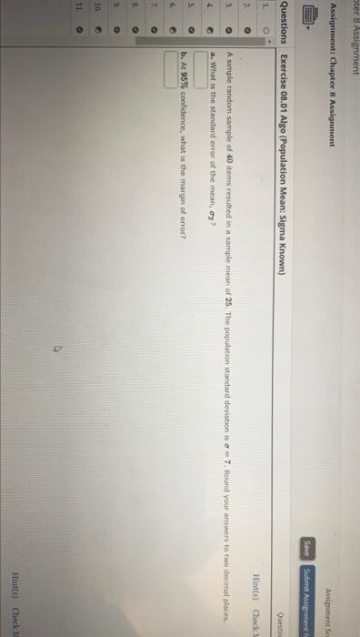Solved ter 8 Assignment Assignments Chapter 8 Assignment | Chegg.com