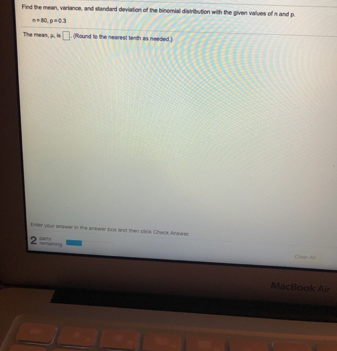 Solved Find the mean, variance, and standard deviation of | Chegg.com
