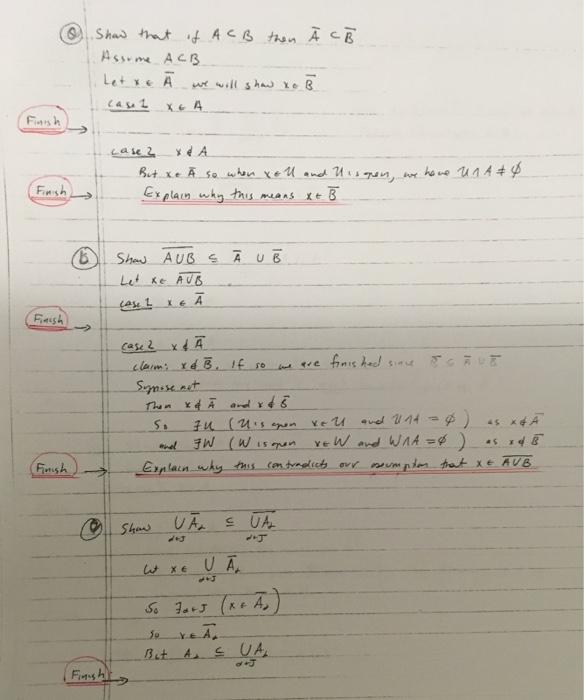 Solved Please Help Me Finish The Proof From My Way For A Chegg Com