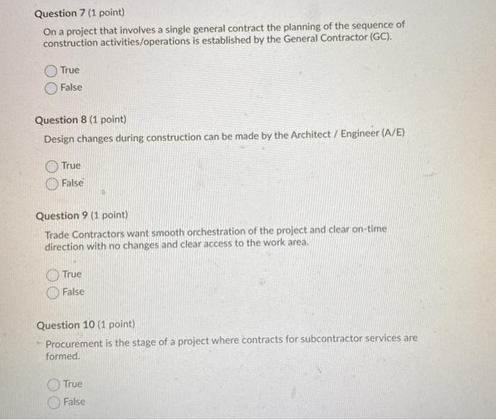 Solved Question 1 (1 point) Prior to going to the project | Chegg.com