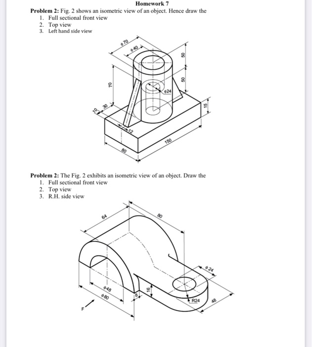 Solved Homework 7 Problem 2: Fig. 2 shows an isometric view | Chegg.com