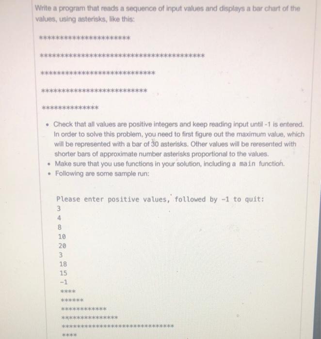 Solved Write a program that reads a sequence of input values | Chegg.com