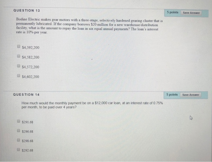 Solved QUESTION 9 3 points Save Answer A single deposit of | Chegg.com