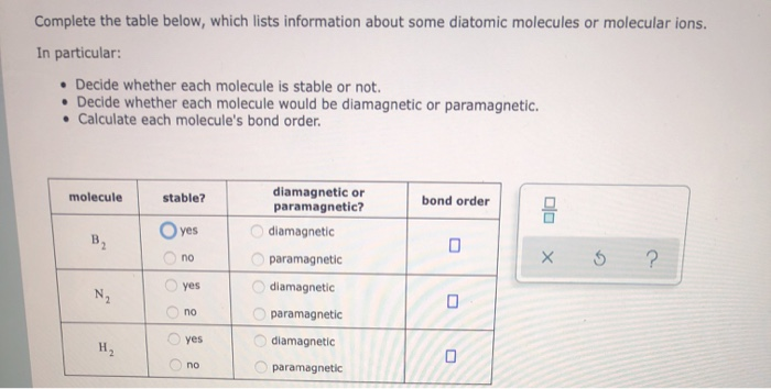 Solved Complete the table below, which lists information | Chegg.com